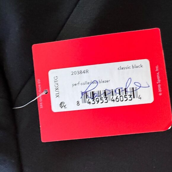 Spanx Perfect Collarless Blazer Sz XL NEW Black 1 Button Jacket‎ Ponte Career - Picture 4 of 16